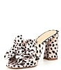 Color:Light Natural/Black - Image 4 - Keily Cheetah Print Bow Detail Block Heel Sandals