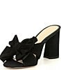 Color:Black - Image 4 - Keily Suede Bow Block Heel Sandals