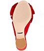Color:Santorini Red - Image 6 - Keily Suede Bow Block Heel Sandals