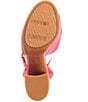 Color:Pink - Image 6 - KemaraFour Matte Satin Oversized Pearl Platform Sandals