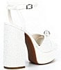 Color:White - Image 2 - Kemara Two Open Toe Embellished Pearl Studded Platform Sandals