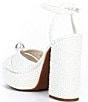 Color:White - Image 3 - Kemara Two Open Toe Embellished Pearl Studded Platform Sandals