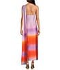 Gianni Bini Kenya One Shoulder Satin Ombre Dress, Color:Lava Ombre - Image 2