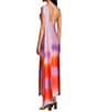 Gianni Bini Kenya One Shoulder Satin Ombre Dress, Color:Lava Ombre - Image 4