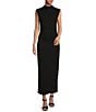 Gianni Bini Knit Mock Neck Cap Sleeve Bodycon Midi Dress, Color:Black - Image 1