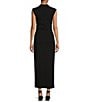 Gianni Bini Knit Mock Neck Cap Sleeve Bodycon Midi Dress, Color:Black - Image 2