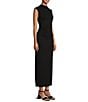 Gianni Bini Knit Mock Neck Cap Sleeve Bodycon Midi Dress, Color:Black - Image 3