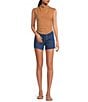 Gianni Bini Knit Mock Neck Cap Sleeve Crop Top, Color:Walnut - Image 3