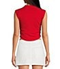 Gianni Bini Knit Mock Neck Cap Sleeve Crop Top - Image 2