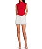 Gianni Bini Knit Mock Neck Cap Sleeve Crop Top - Image 3