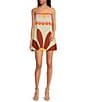 Gianni Bini Kourtney Square Neck Sleeveless Linen Blend Mini Shift Dress, Color:Sunburst - Image 1