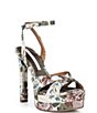 Gianni Bini Kylee Floral Tapestry Ankle Strap Platform Dress Sandals - Image 1