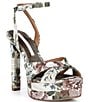 Gianni Bini Kylee Floral Tapestry Ankle Strap Platform Dress Sandals - Image 1