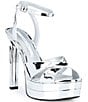 Gianni Bini Kylee Metallic Ankle Strap Platform Dress Sandals - Image 1