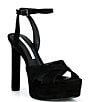 Gianni Bini Kylee Suede Ankle Strap Platform Dress Sandals - Image 1