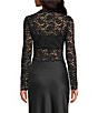 Gianni Bini Lace Mock Neck Long Sleeve Coordinating Top - Image 2