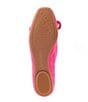 Color:Pink - Image 6 - Lake Suede Double Bow Ballet Flats