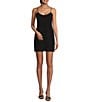 Color:Black - Image 1 - Lana Crepe Corset Scoop Neck Sleeveless Mini Dress