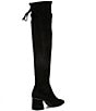 Color:Black - Image 2 - Laredo Stretch Fabric Over-the-Knee Block Heel Boots