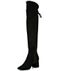 Color:Black - Image 4 - Laredo Stretch Fabric Over-the-Knee Block Heel Boots