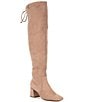 Color:Piazza Taupe - Image 1 - Laredo Stretch Fabric Over-the-Knee Block Heel Boots
