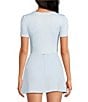 Gianni Bini Layla Short Sleeve Crew Neck Coordinating Bodysuit - Image 2
