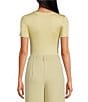 Gianni Bini Layla Short Sleeve Crew Neck Coordinating Bodysuit - Image 2