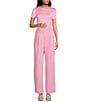 Color:Pop Pink - Image 5 - Layla Short Sleeve Crew Neck Coordinating Bodysuit