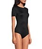 Color:Black - Image 3 - Layla Short Sleeve Crew Neck Coordinating Bodysuit