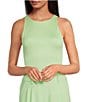 Color:Pear - Image 1 - Layla Sleeveless Racer Knit Coordinating Bodysuit