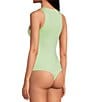 Color:Pear - Image 4 - Layla Sleeveless Racer Knit Coordinating Bodysuit