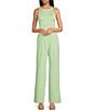 Color:Pear - Image 5 - Layla Sleeveless Racer Knit Coordinating Bodysuit