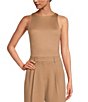 Gianni Bini Layla Sleeveless Racer Knit Coordinating Bodysuit - Image 1