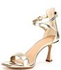 Color:Sand Gold - Image 4 - Layney Metallic Leather Square Toe Strappy Dress Sandals