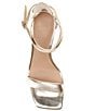 Color:Sand Gold - Image 5 - Layney Metallic Leather Square Toe Strappy Dress Sandals