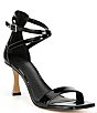 Color:Black - Image 1 - Layney Patent Square Toe Strappy Dress Sandals