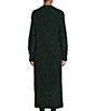 Color:Hunter Green - Image 2 - Leanna Boucle Long Sleeve Patch Pocket Oversize Open Front Cardigan