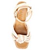 Color:Neutral - Image 5 - Leena Corded Knot Platform Wedge Sandals