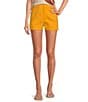 Gianni Bini Lila Flat Front Linen Shorts, Color:Apricot - Image 1