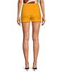 Gianni Bini Lila Flat Front Linen Shorts, Color:Apricot - Image 2