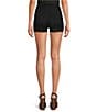 Gianni Bini Lila Flat Front Linen Shorts, Color:Black - Image 2