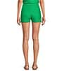 Gianni Bini Lila Flat Front Linen Shorts, Color:Kelly Green - Image 2