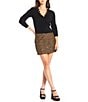 Gianni Bini Liora Sequin Tweed A-Line Mini Skirt, Color:Brown Tweed - Image 3