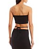 Color:Black - Image 2 - Lisa Knit Strapless Sleeveless Coordinating Tube Top