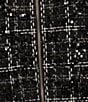 Gianni Bini Lissy Tweed Scoop Neck Long Sleeve Button Front Mini Shirt Dress, Color:Black/White - Image 3