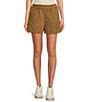 Color:Brown - Image 1 - Lolly Quilted Flat Front Elastic Waist Coordinating Shorts