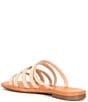 Color:Cafe Cream - Image 3 - Loreen Leather Strappy Flat Sandals