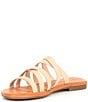 Color:Cafe Cream - Image 4 - Loreen Leather Strappy Flat Sandals