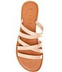 Color:Cafe Cream - Image 5 - Loreen Leather Strappy Flat Sandals