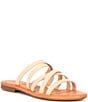 Color:Cafe Cream - Image 1 - Loreen Leather Strappy Flat Sandals